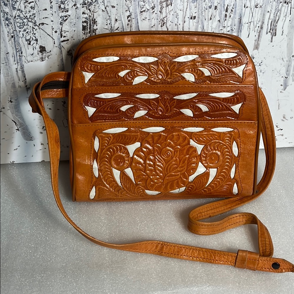 Tooled Leather Purse - Made in Mexico